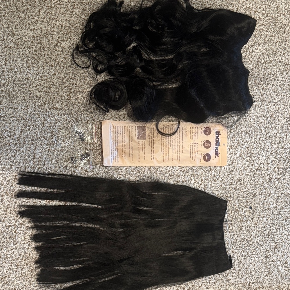 Black Hair Halo pieces